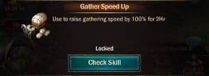 War and Order Gather Speed Up Skill
