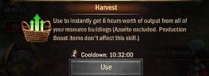 War and Order Harvest Skill
