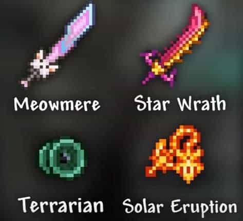 terraria melee weapons loadout endgame gamerdiscovery builds