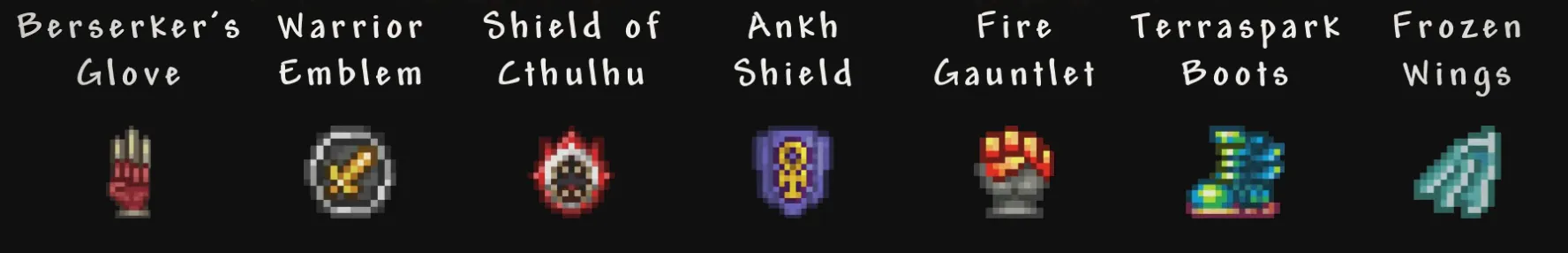 Terraria Best Accessories for Hardmode Pre Plantera